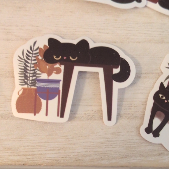 Hallmark Black Cat Plant Stickers - Picture 10 of 11